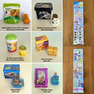 Shopkins Real Littles Season 13 Lot (6 Figures) w/ ULTRA RARE, RARE, & Checklist
